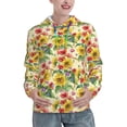 thumbnail image 1 of Picia Sunflower Cornflower Poppy Pattern Casual Women's Hoodie, Hooded Sweatshirt with Kangaroo Pocket, Comfortable Pullover with Eye-catching Drawstrings-XX-Large, 1 of 7