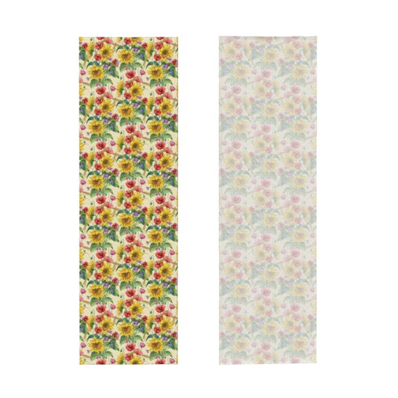 Picia Sunflower Cornflower Poppy Pattern Cooling Towels (40"x12") Cool Towel, Cold Towel, Microfiber Soft Breathable Chilly Ice Towel