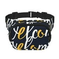 thumbnail image 1 of Picia Sunflower Welcome A Print Square Double-Layer Waist Bag Mini Adjustable Waist Belt Bag Exercise Running Travel Hiking, 1 of 9
