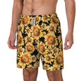 thumbnail image 1 of Picia Sunflowers 1 pattern Mens Swim Trunks with Compression Liner Stretch Beach Shorts Quick Dry with Zipper Pockets No-Chafing Board Shorts-Medium, 1 of 9