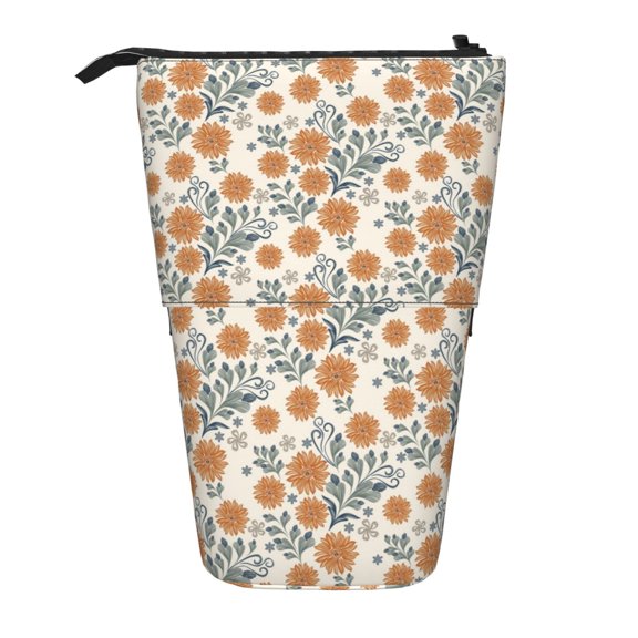 Picia Sunflowers 5 Print Telescopic Pencil Case, Telescopic Pen Holder Telescopic Pencil Pouch Bag Stationery Pencil Case Box Storage Organizer Makeup Bag