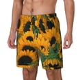 thumbnail image 1 of Picia Sunflowers 7 pattern Mens Swim Trunks with Compression Liner Stretch Beach Shorts Quick Dry with Zipper Pockets No-Chafing Board Shorts-X-Large, 1 of 9