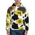 thumbnail image 1 of Picia Sunflowers Country Pattern Casual Men's Hoodie - Lightweight Hooded Sweatshirt with Kangaroo Pocket, Comfortable Pullover for Everyday, Travel-X-Large, 1 of 7