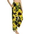 thumbnail image 1 of Picia Sunflowers In Vintage Womens Soft Woven Cotton Elastic Waistband Sleep Pajama Pant Lounge Sleep Pant With Pockets And Drawstring-XX-Large, 1 of 9