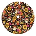 thumbnail image 1 of Picia Sunflowers Mushrooms Print Christmas Tree Skirt , Christmas Tree Skirt Ornaments for Merry Christmas Holiday Party Decorations Indoor Outdoor-30", 1 of 7