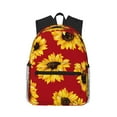 thumbnail image 1 of Picia Sunflowers On Red Large Capacity Backpack Classic Style Backpack Casual Backpack Water-Resistant School Work Travel Outdoor Backpack, 1 of 8