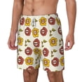 thumbnail image 1 of Picia Sunflowers And Skull pattern Mens Swim Trunks with Compression Liner Stretch Beach Shorts Quick Dry with Zipper Pockets No-Chafing Board Shorts-Medium, 1 of 9