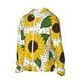 thumbnail image 1 of Picia Sunflowers Women's Men's UPF 50+ Sun Protection Hoodie Shirt Long Sleeve SPF Fishing Outdoor UV Hiking Lightweight Shirts-Large, 1 of 9