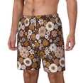 thumbnail image 1 of Picia Sunflowers pattern Mens Swim Trunks with Compression Liner Stretch Beach Shorts Quick Dry with Zipper Pockets No-Chafing Board Shorts-Large, 1 of 9