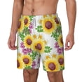 thumbnail image 1 of Picia Sunflowers pattern Mens Swim Trunks with Compression Liner Stretch Beach Shorts Quick Dry with Zipper Pockets No-Chafing Board Shorts-X-Large, 1 of 9