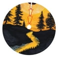 thumbnail image 1 of Picia Sunset River Pine Trees Print Christmas Tree Skirt , Christmas Tree Skirt Ornaments for Merry Christmas Holiday Party Decorations Indoor Outdoor-36", 1 of 7