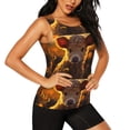 thumbnail image 1 of Picia Sunset Sunflower Cow Pattern Women's Workout Tank Top,Breathable Activewear,Slim Fit Athletic Top,Versatile Workout Moisture-wicking top-Medium, 1 of 9
