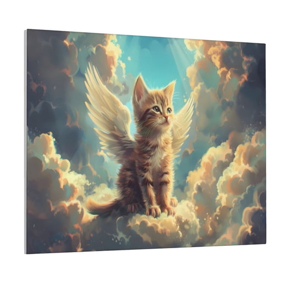 Picia Sunshine Cloud Cute Cat Pattern Decorative Picture – Unique Wall Art, Modern Canvas Print for Trendy Interiors (Horizontal)