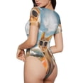 thumbnail image 1 of Picia Surfing Cat Sun Womens One Piece Swimsuits Modest Tummy Control Bathing Suits Lace Up Slimming Swim Suit-XX-Large, 1 of 9