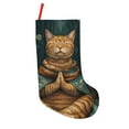 thumbnail image 1 of Picia Surreal Meditating Cat for 18in Christmas Stockings, Xmas Stocking for Kids, Holiday and Family Stocking for Fireplace or Party Decoration, 1 of 8