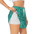 thumbnail image 1 of Picia Sushi (3) Pattern Women's 2 in 1 Athletic Running Shorts High Waisted Workout Casual Gym Sweat Shorts with Comfy Liner Zipper Pockets-XX-Large, 1 of 9
