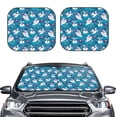 thumbnail image 1 of Picia Swan On The Pond 2 Piece Car Windshield Sun Shade Foldable | Foldable Sun Shield for Front Window Blocks UV Rays and Keeps Your Vehicle Cool-Medium, 1 of 7