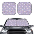thumbnail image 1 of Picia Swan With Stars 2 Piece Car Windshield Sun Shade Foldable | Foldable Sun Shield for Front Window Blocks UV Rays and Keeps Your Vehicle Cool-Small, 1 of 7