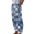 thumbnail image 1 of Women Fashion Elastic Waist Pant With Pocket Loose Harem Pants Printed Crop Pants, 1 of 4