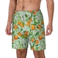 thumbnail image 1 of Picia Tangerine pattern Mens Swim Trunks with Compression Liner Stretch Beach Shorts Quick Dry with Zipper Pockets No-Chafing Board Shorts-X-Large, 1 of 9