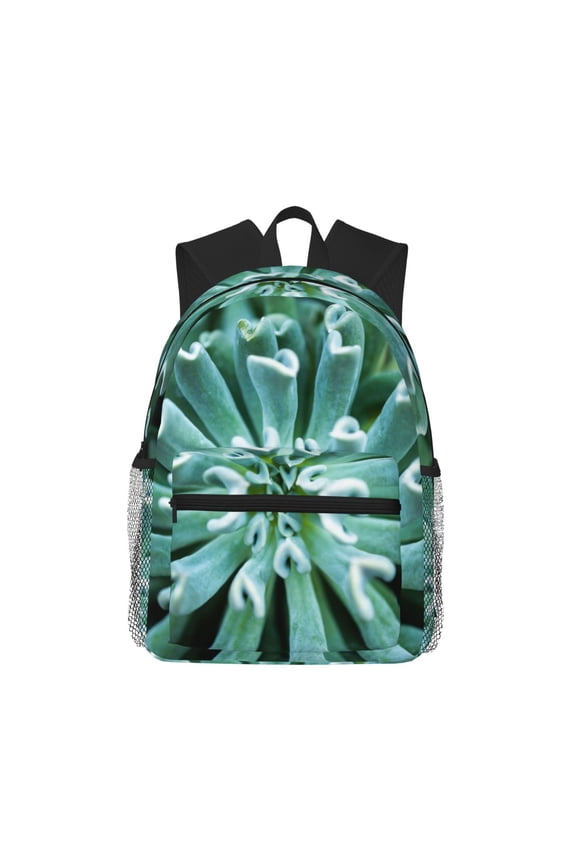 Teal Cactus Large Capacity Backpack Classic Style Backpack Casual Backpack Water-Resistant School Work Travel Outdoor Backpack