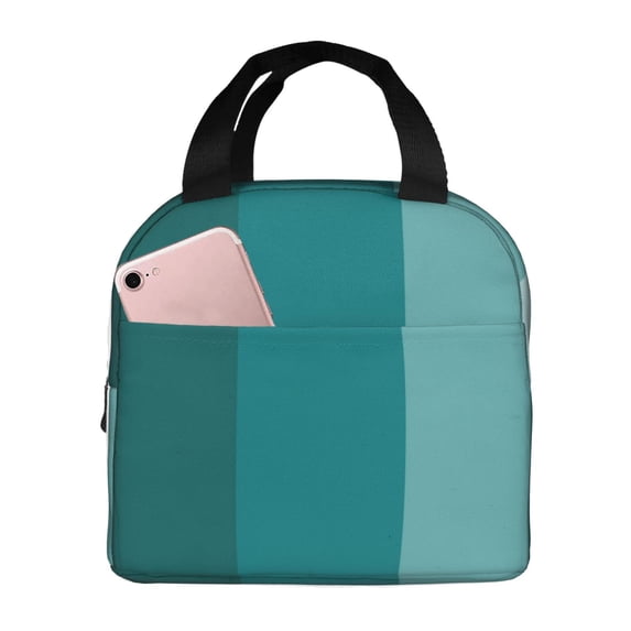 Picia Teal Color Printed Lunch box Lunch bag for Men Women Large Capacity Lunchbox Reusable Lunch Bags Insulated Lunch Bag Lunch Box Cooler