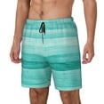 thumbnail image 1 of Picia Teal Turquoise pattern Mens Swim Trunks with Compression Liner Stretch Beach Shorts Quick Dry with Zipper Pockets No-Chafing Board Shorts-3X-Large, 1 of 9