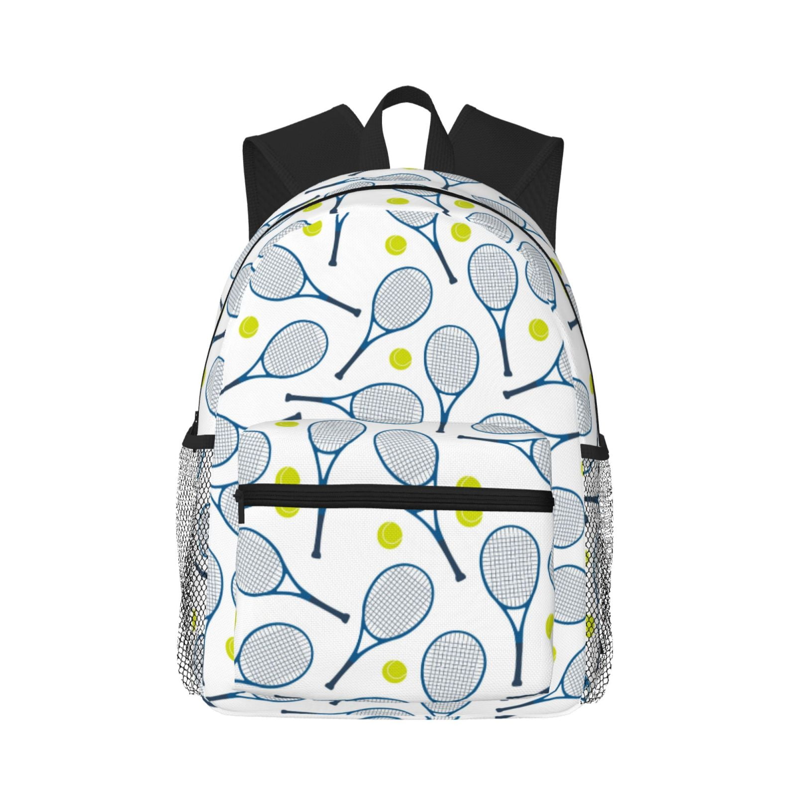Picia Tennis Rackets And Balls Large Capacity Backpack Classic Style Backpack Casual Backpack Water-Resistant School Work Travel Outdoor Backpack