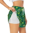 thumbnail image 1 of Picia Tennis Rackets and Balls Pattern Women's 2 in 1 Athletic Running Shorts High Waisted Workout Casual Gym Sweat Shorts with Comfy Liner Zipper Pockets-X-Large, 1 of 9