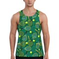 thumbnail image 1 of Picia Tennis Rackets and Balls Printed Men’s Performance Tank, Men's Workout Tank Top Moisture-Wicking Tank Top Muscle tee, Breathable Workout Shirt-4X-Large, 1 of 7