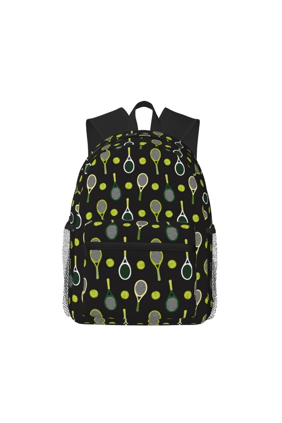 Tennis Rackets Large Capacity Backpack Classic Style Backpack Casual Backpack Water-Resistant School Work Travel Outdoor Backpack