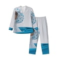 thumbnail image 1 of Picia Terrier Takes A Bath With Shower Cap Pattern Men’s Long-Sleeve Sleepwear Set - Soft 2-Piece Loungewear with Pockets, Comfy PJs for Relaxing Nights-X-Large, 1 of 7