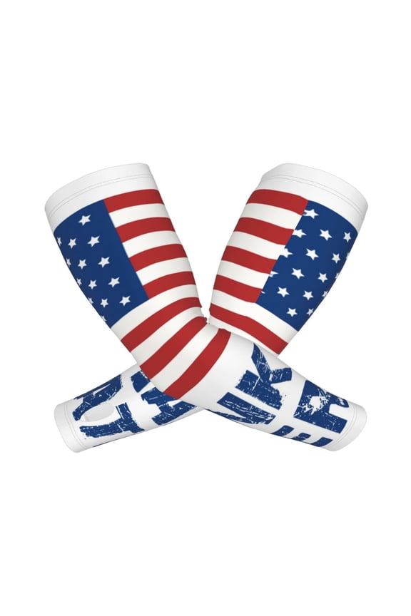 Thank You Veterans Arm Sleeves for Men and Women - Tattoo Cover Up UPF 50+ Cooling Sports Sleeve for Basketball Golf Football-One Size