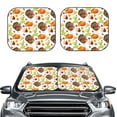 thumbnail image 1 of Picia Thanksgiving Turkey 2 Piece Car Windshield Sun Shade Foldable | Foldable Sun Shield for Front Window Blocks UV Rays and Keeps Your Vehicle Cool-Small, 1 of 7