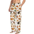 thumbnail image 1 of Picia Thanksgiving Turkeys 1 Mens Soft Woven Cotton Elastic Waistband Sleep Pajama Pant Lounge Sleep Pant With Pockets And Drawstring-Small, 1 of 9