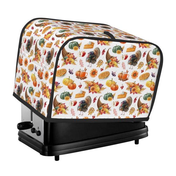 Picia Thanksgiving Turkeys 1 Print 2 Slice Toaster Cover , Toaster Protector Dustproof Kitchen Appliance Cover, Kitchen Appliance Dustproof Protector