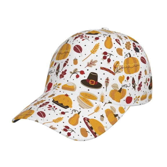 Picia Thanksgiving pattern Trucker Low Profile Hat Men Women Baseball Cap Dad Hat Adjustable Unconstructed Plain Cap