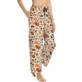 thumbnail image 1 of Picia Thanksgiving with Food Womens Soft Woven Cotton Elastic Waistband Sleep Pajama Pant Lounge Sleep Pant With Pockets And Drawstring-Large, 1 of 9