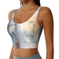 thumbnail image 1 of Picia The Cat Looks in the Mirror Sports Bra for Women,Padded Strappy Sports Bras Medium Support Yoga Bra with Removable Cups,Running Yoga Bra-X-Large, 1 of 9