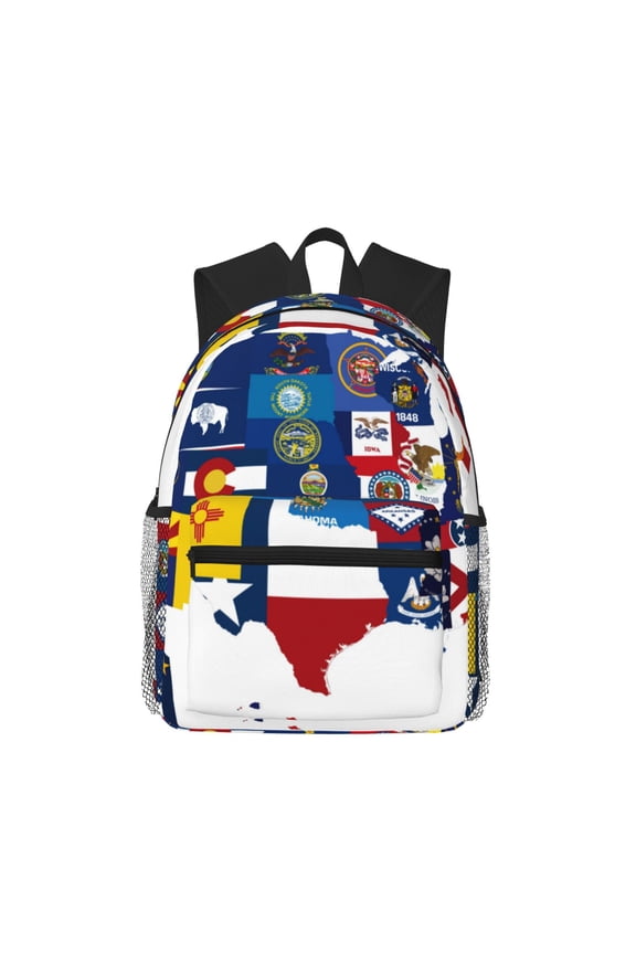 The Map Of United States Large Capacity Backpack Classic Style Backpack Casual Backpack Water-Resistant School Work Travel Outdoor Backpack