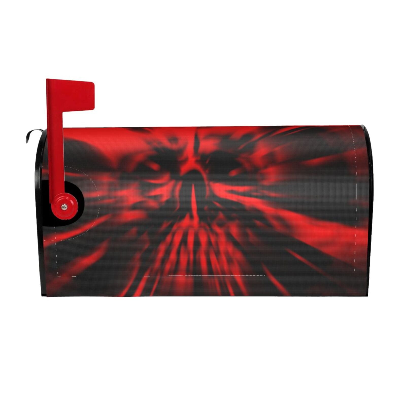Picia The Red Head Skull Magnetic Mailbox Cover Standard Size-21x18 in