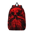 thumbnail image 1 of Picia The Red Head Skull Printed Canvas Daypack - Stylish and Durable Vintage Compact Backpack - Class, Work, Travel, or Laptop Bookbag,Organized Compartments-Small, 1 of 6