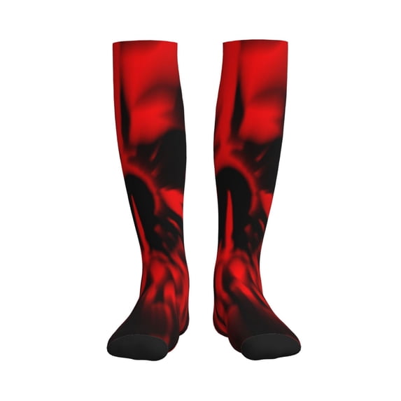 Picia The Red Head Skull Printed Sports Compression Socks - 15-20mmHg Graduated Compression, High-Performance Soft and Breathable Socks for Men and Women