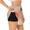 thumbnail image 1 of Picia The Sunset of Dandelion Pattern Women's 2 in 1 Athletic Running Shorts High Waisted Workout Casual Gym Sweat Shorts with Comfy Liner Zipper Pockets-Large, 1 of 9