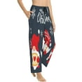 thumbnail image 1 of Picia Three Cute Christmas Gnomes Womens Soft Woven Cotton Elastic Waistband Sleep Pajama Pant Lounge Sleep Pant With Pockets And Drawstring-XX-Large, 1 of 9