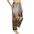 thumbnail image 1 of Picia Three Horses Oil Painting Womens Soft Woven Cotton Elastic Waistband Sleep Pajama Pant Lounge Sleep Pant With Pockets And Drawstring-XX-Large, 1 of 9