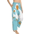 thumbnail image 1 of Picia Three White Geese Womens Soft Woven Cotton Elastic Waistband Sleep Pajama Pant Lounge Sleep Pant With Pockets And Drawstring-XX-Large, 1 of 9