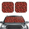 thumbnail image 1 of Picia Tomato 2 Piece Car Windshield Sun Shade Foldable | Foldable Sun Shield for Front Window Blocks UV Rays and Keeps Your Vehicle Cool-Large, 1 of 7