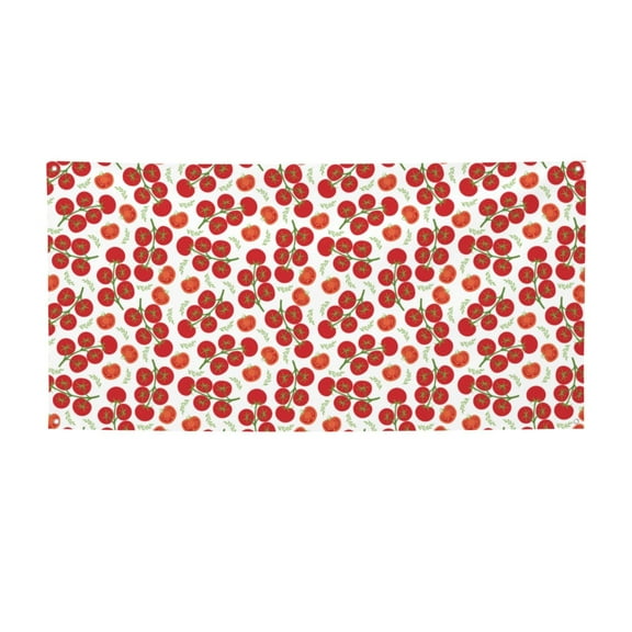 Picia Tomato Pattern Party Banner, Festive Decoration, Holiday Banner, Celebration Decor, Event Banner, Reusable Party Banner-Medium