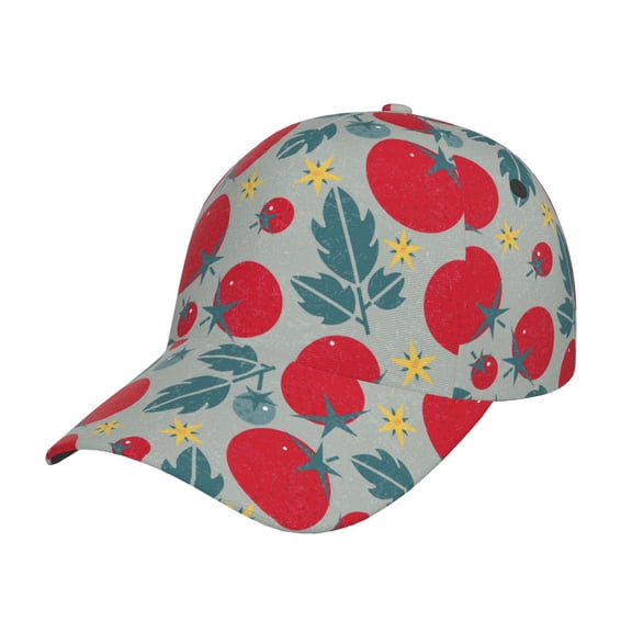 Picia Tomato pattern Trucker Low Profile Hat Men Women Baseball Cap Dad Hat Adjustable Unconstructed Plain Cap